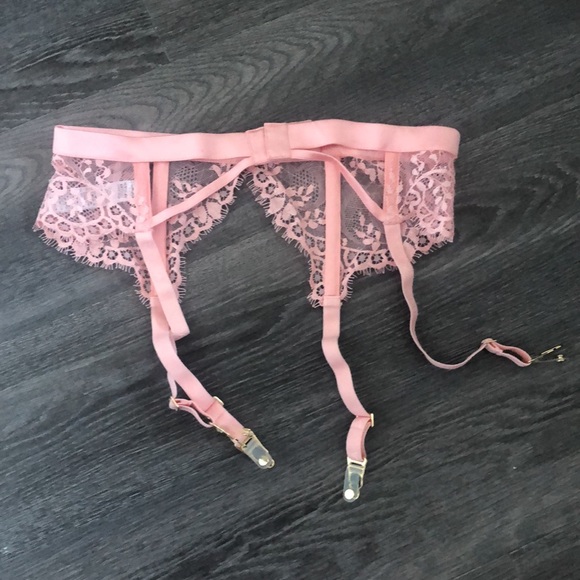 La Perla Blush Lace Suspender Belt (Garter) - Picture 3 of 5